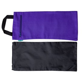 HealthAndYoga(TM) Yoga Sand Bags - Double Bag with Inner Waterproof Bag- Prop for Adding Weight and Support (Purple)