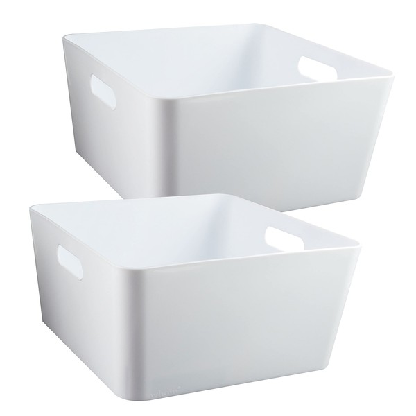 Set of 2 Organiser Boxes Suitable for Kallax, 15 cm
