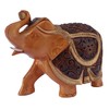 Purpledip Handmade Wooden Elephant Statue (12343)