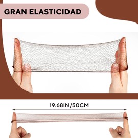 20Pcs Red para Cabello y 40Pcs Pinzas en Forma de U, Red de Pelo Tejida, Set de Accesorios para el Cabello, Gorro Desechable Tipo Red, Malla Elástica Invisible para Mujeres, Pelucas, Marrón