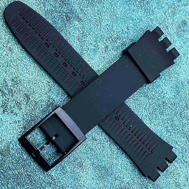 XMHYB Replacement band for Swatch Waterproof Silicone Rubber Watch Band