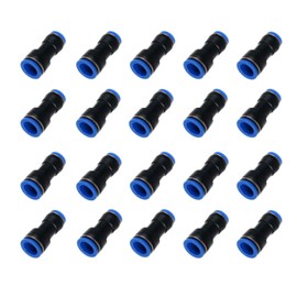 Closmos Plastic Push to Connect Straight Union Pipe Tube Reducer Fitting, 12mm OD x 6mm OD, Reducing Coupler Straight Pneumatic Connector (Pack of 20)