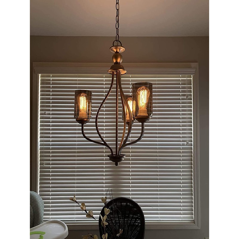 Voguad Smoke Gray Modern Glass Cylinder Lamp Shade, Replacement Glass