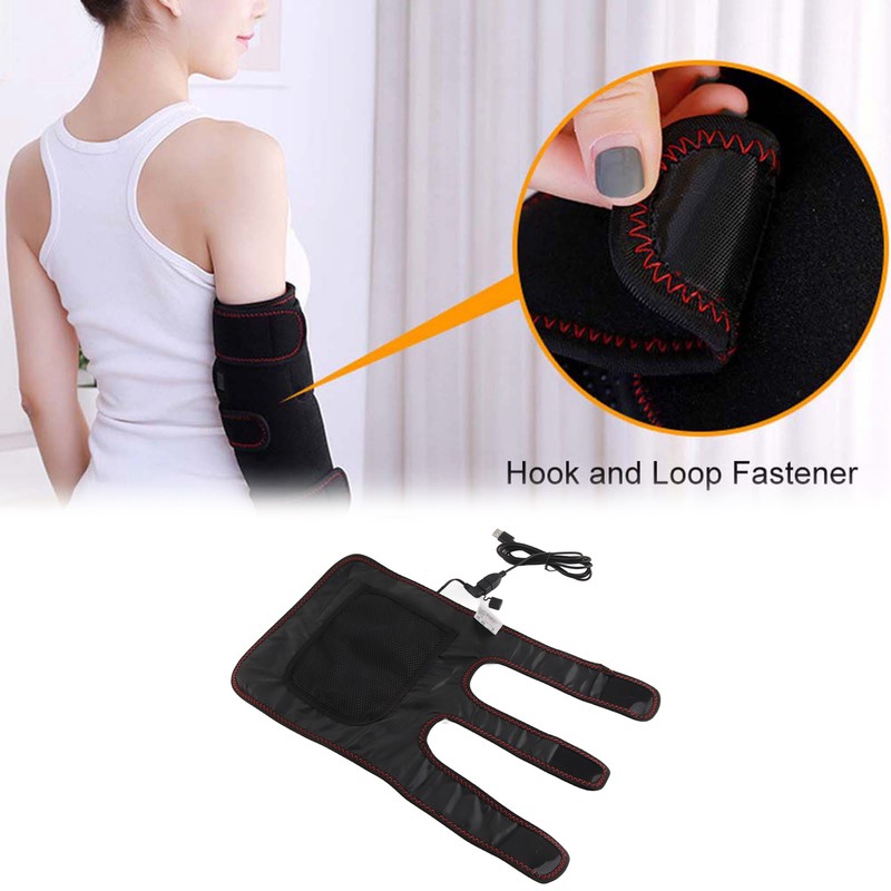 USB Electric Heating Elbow Pad Warming Therapy with Moxibustion Bag