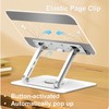 Acrylic Book Holder Stand, Adjustable Textbook Cookbook Laptop Stand, Portable