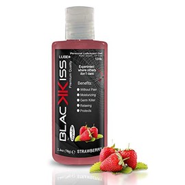 Black Kiss Lube Black Kiss Lube 1Bk-Fr  Gel Lubricante Back Door Base Agua. Botella. De 70 G (Fresa)  Frmula Base Agua, Color, La 12Cm X Al 3Cm X An  