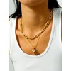 Bestyle Gold Letter W Necklace Capital Letter W Pendant Alphabet