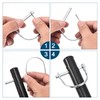 Sourcing Map 10Pcs Carbon Steel Silver Blue Coupler Pin, 0.24"