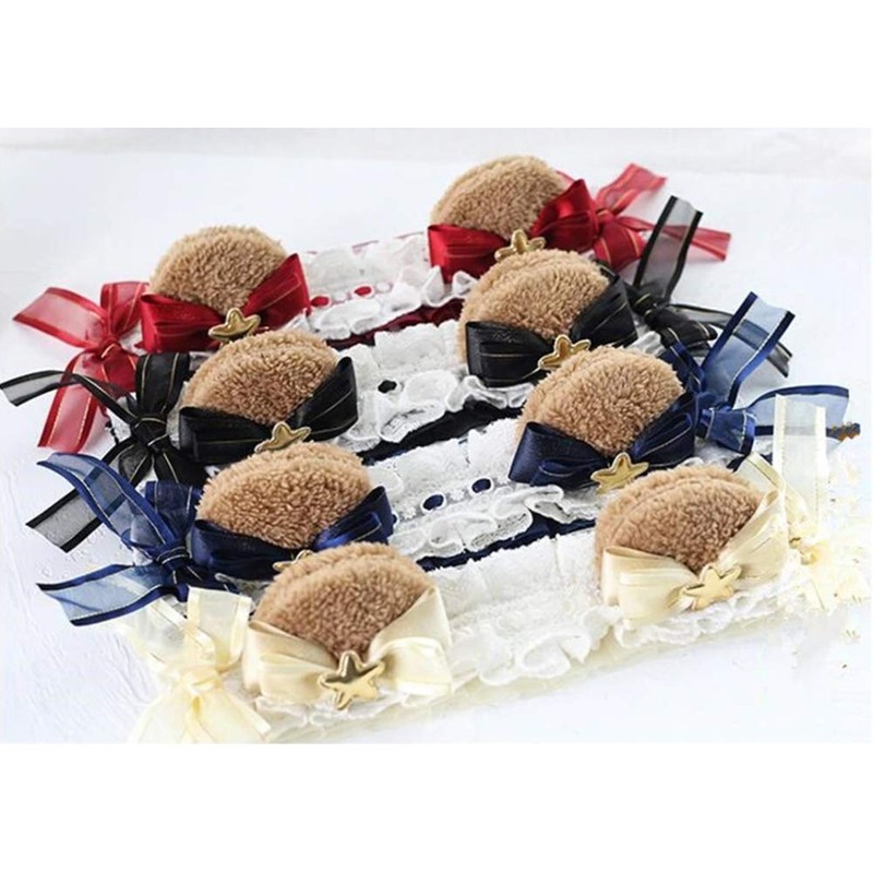 SRrabbit Macaron-Like Bear Ears Headband Lolita Bear Ears Headdress, Goth