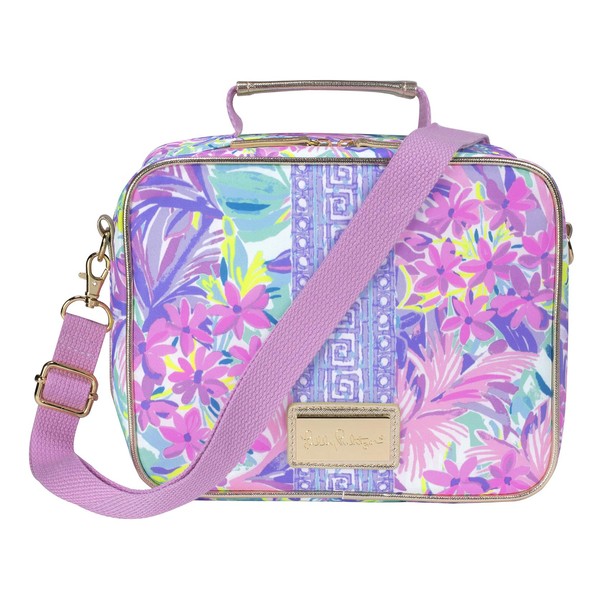 Lilly Pulitzer Insulated Lunch Box for Women, Cute Lunch Cooler