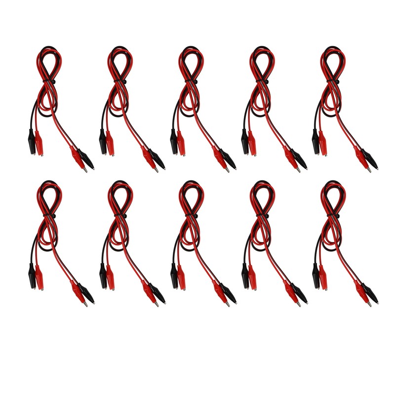 10Pcs Electrical Alligator Clip Dual Ended Alligator Clamps Test Leads
