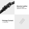 sourcing map Black Genuine Leather Band 12mm Width, Flat Thin