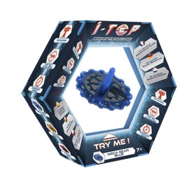 Goliath 85252 - i-Top Meca-Gear Blau, Kreisel mit elektronischem Zählwerk und LED Anzeige, viele spannende Spielmodi und Effekte, Knacke den Highscore, Kompass-Modus, ab 8 Jahren