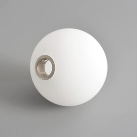 Lighting Replacement Glass Lampshade 4 Inch Milky White Glass Dome Cover Round Globe 0.8 Inch Fitter for G9 Bulb Replacement