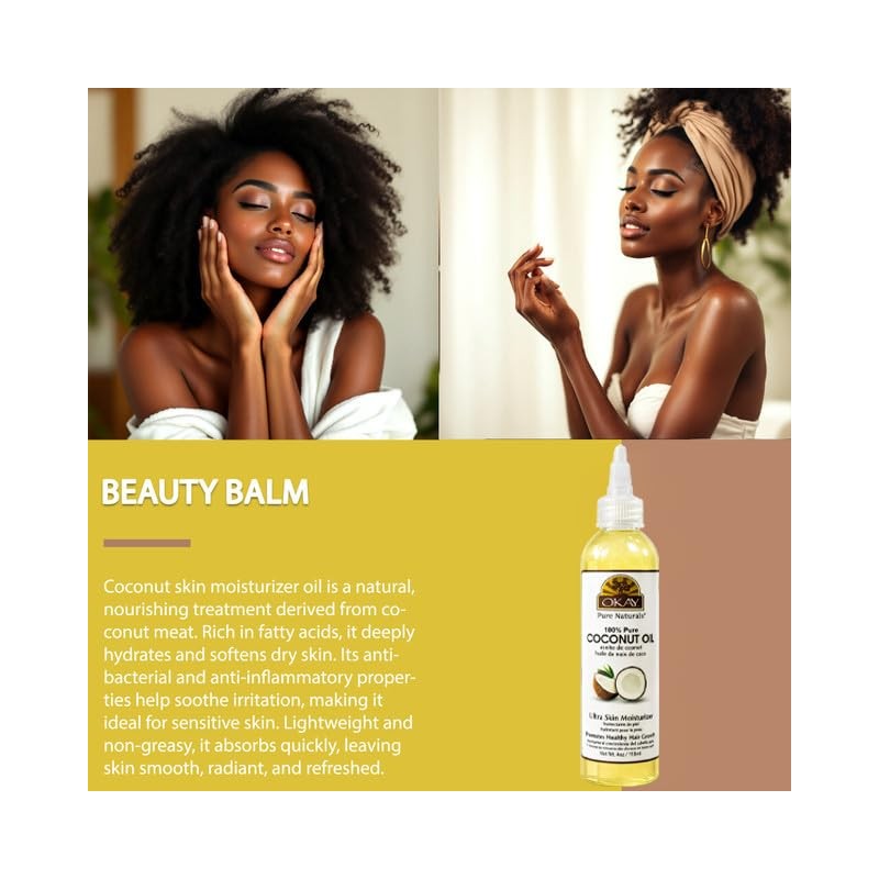 Okay 100% Pure Coconut Oil for Hair & Skin, 4