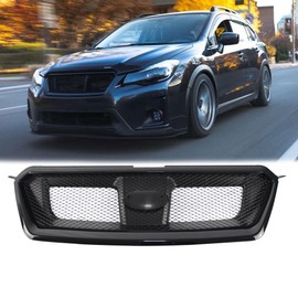 iiLentes Front Sporty Black Mesh Grille Grill Assembly Compatible with 2012-2016 Impreza and 2013-2015 XV Crosstrek 2016 2017 Crosstrek J1010FJ010V2