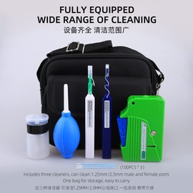 ANPTAIKE FTTH Fiber Optic Cleaning Kit with Fiber Cleaning Cassette for FC SC ST LC MU Connectors 1.25mm 2.5mm Fiber Cleaner Pen Cleaning Swabs Wipes Cleaner Tool