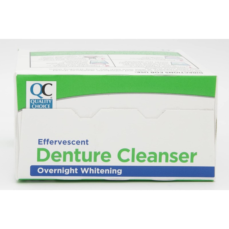 Quality Choice Denture Cleanser Overnight Whitening 40 Tablets Each (6