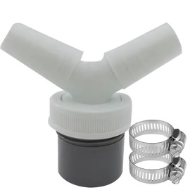Siphon Waschmaschine Abfluss Adapter,Waschmaschinenanschluss Adapter,Abfluss Waschmaschine Doppelanschluss Waschmaschine Zubehör,Waschmaschine Anschluss für 2 Waschmaschinen Anschluss Abfluss