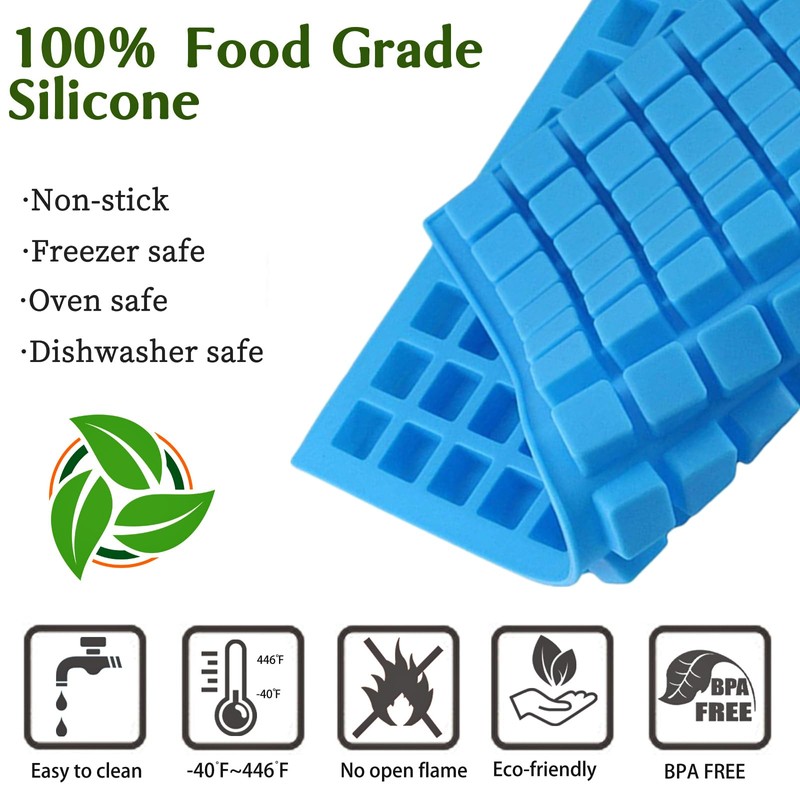 JOERSH Square Candy Molds Silicone Molds for Hard Candy, Gummy,
