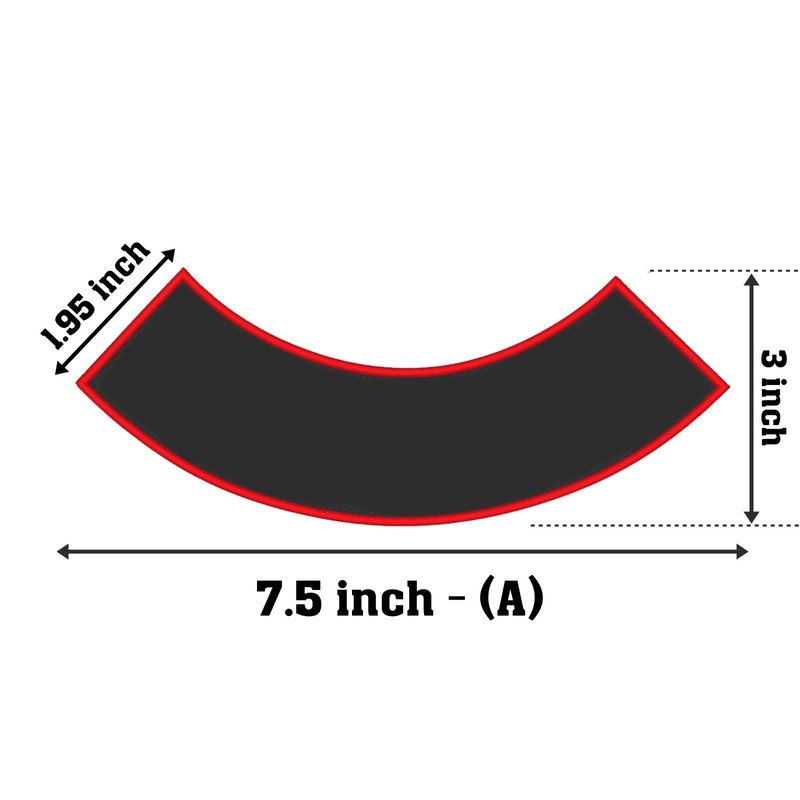 Custom Embroidered Side Rocker Vest Patch Motorcycle Biker Patch 7"