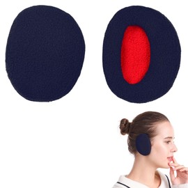 Earmuffs, Ear Muffs Women Men, 1 Pair Ear Warmers, Fluffy, Classic Fleece, Winter Warm Earmuffs, Women's Ear Muffs, Winter Ear Warmers, Winter Warm Foldable Bandless Earmuffs, Blue-M(6-7cm)
