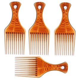 Vaguelly 4pcs Quality Material Afro Comb Hair Comb Hair Styling Tool for Women Men Curly