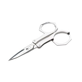 REMOS Klappschere aus rostfreiem Edelstahl mit praktischem Etui aus echtem Leder
