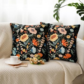 Aisybaklyn Cushion Covers, 45 x 45 cm, Set of 2, Outdoor Cushion Covers, Weatherproof Decorative Cushion, Waterproof Cushion Covers, Sofa Cushion for Bench Cushion, Spring, Outdoor Cushion, Summer,