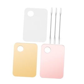 minkissy Pack Makeup Palette Set Mixing Plate Tray Blending Spatula for Foundation Eyeshadow for Artists