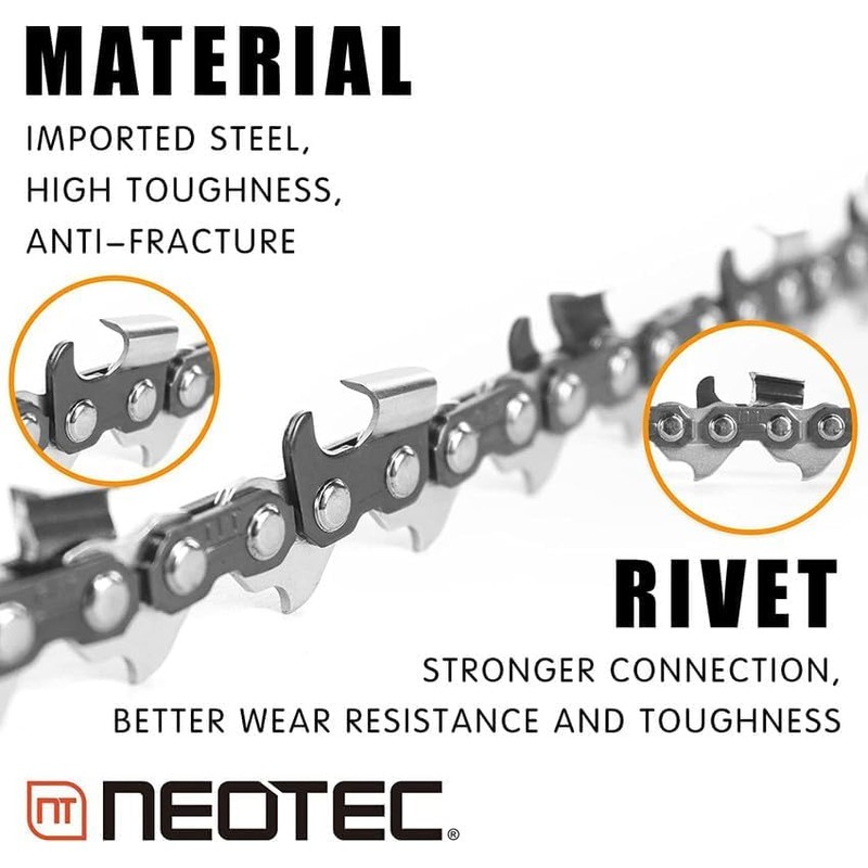 NEO-TEC 3 Pack 16 Inch Chain Saw Chain 0.050" Gauge