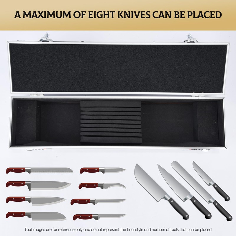 Chef’s Knife Case Aluminum Hard Case with Dual Combination Locks
