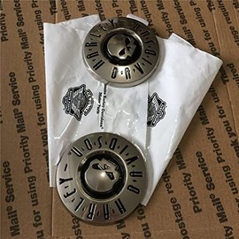 Gas Fuel Tank Emblems Badges Decal Medallion Nameplates Logos Signs Compatible for Harley Davidson Road Glide CVO Willie G. 3" Skull Round SE 14100216 14100217