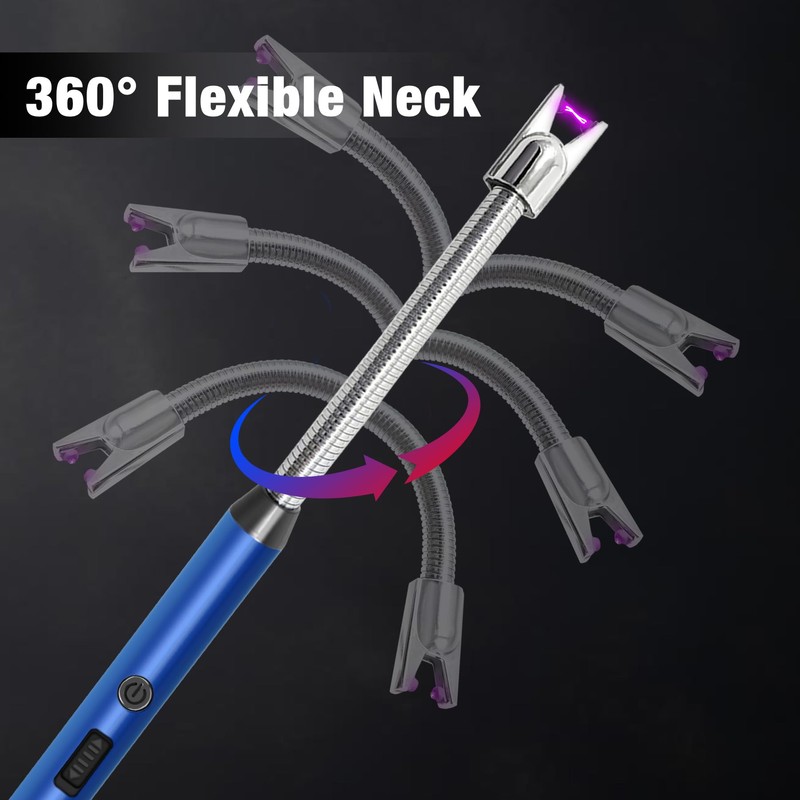 5 Pack Candle Lighter Electric Rechargeable Flameless Arc Lighters Flexible