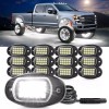 MICTUNING Pure White LED Rock Lights 12Pods Underglow Underbody Under