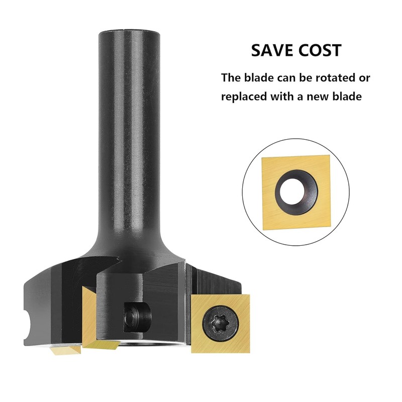 SpeTool Slab Flatting Router Bit 3 Flute Carbide Insert Planing