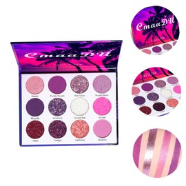 Beavorty Matte and Shimmer Eye Shadow Palette 12 Colors Makeup Palette for Intense Eye Makeup