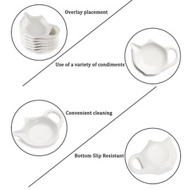 Tea Bag Holder for Used Tea Bag Teapot Shaped Tea Bag Coasters - Keep Your Tea Time Tidy and Organized with Tea Bag Saucers Set of 6