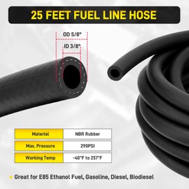 58 PSI LS Swap Fuel Filter Regulator with 25FT 6AN EFI Fuel Hose & 6 AN Fittings Compatible With C5 Corvette