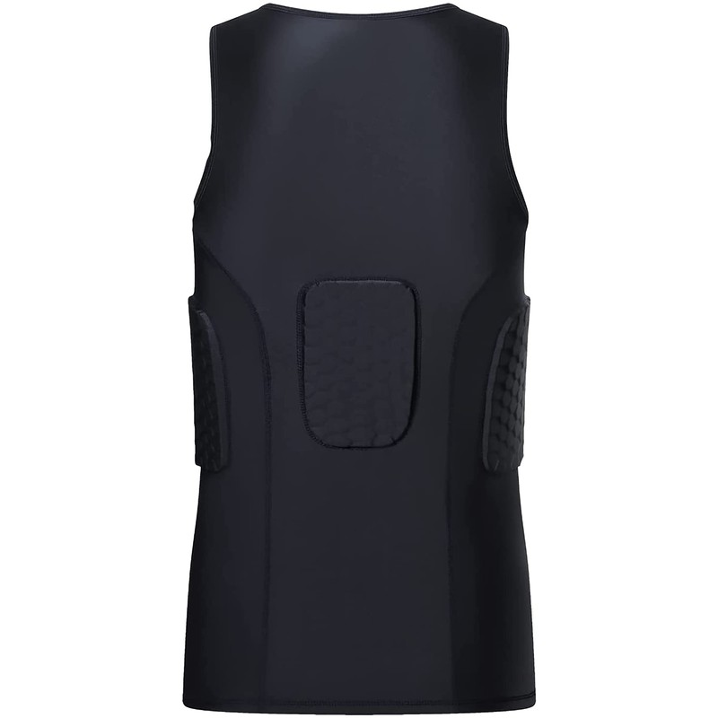 Jellybro Padded Sleeveless Shirt Chest Rib Protector Protective Shirt for