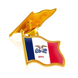 6Pack-US IA Iowa State Lapel Pins Waving Flag America Patriotic Pins Bulk Metal Souvenir Series Gifts-1”