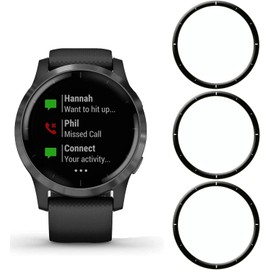 KELOLIN Screen Protector for Garmin Vivoactive 4, Easy to Install [3 Pack] 3D Curved Edge, Anti-Scratch HD Ultra Shatterproof Flexible Protector Compatible with Garmin Vivoactive 4
