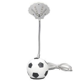 Miniature LED Table Lamp Soccer Desk Lamp Soccer Base Seashell Shape Light Head USB Small Table Desk White Light