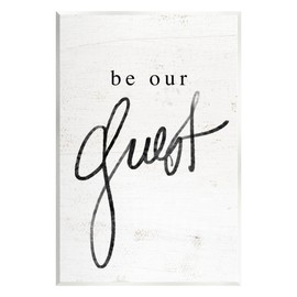 Stupell Industries Be Our Guest Phrase Wall Plaque Art Design by Lil' Rue