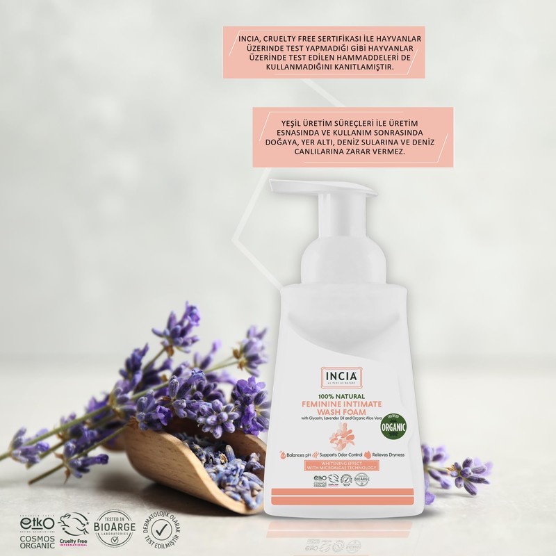 INCIA Natural Intimate Wash Foam for Women 200 ml