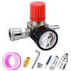 Preciva Air Compressor Pressure Regulator with Dial Gauge, 0-175 PSI