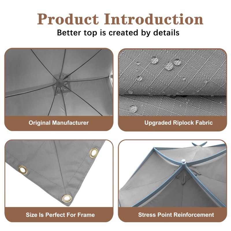 SCOCANOPY Replacement Top Fit for Lowe's Allen Roth 10X10 Ft