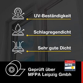 Isolbau Window Tape - Window Sealing Tape for Indoor Use - Sealing Tape for Windows & Doors - Red, 100 mm x 30 m