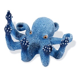 Voyyphixa Octopus Aquarium Decorations Glow Fish Tank Decorations Aquarium Accessories for All Kinds of Fish and Aquatic Pets Resin Decorative Octopus Sculpture Garden Decor Ornaments (Blue Octopus)