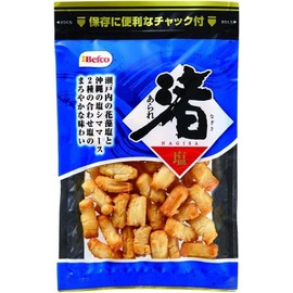 Kuriyama Nagisa Arare Shio Flavor 90g (Pack of 6) - Salad Rice Crackers made with Setouchi Seaweed Salt and Okinawa Salt - MADE IN JAPAN - Limited Stock